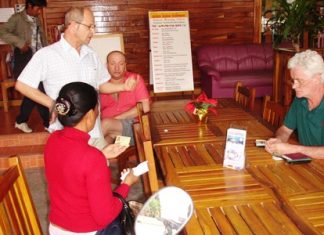 The three victims of the robbery debate the goings on of the previous evening.